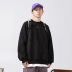 Mens Casual Sporty Long-sleeve Crew-neck Hoodie