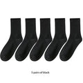 SpringAutumn Solid Color Versatile Mid-Calf Womens Socks