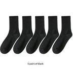 SpringAutumn Solid Color Versatile Mid-Calf Womens Socks
