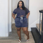 Women's Short Lace-Up Casual Pants Set