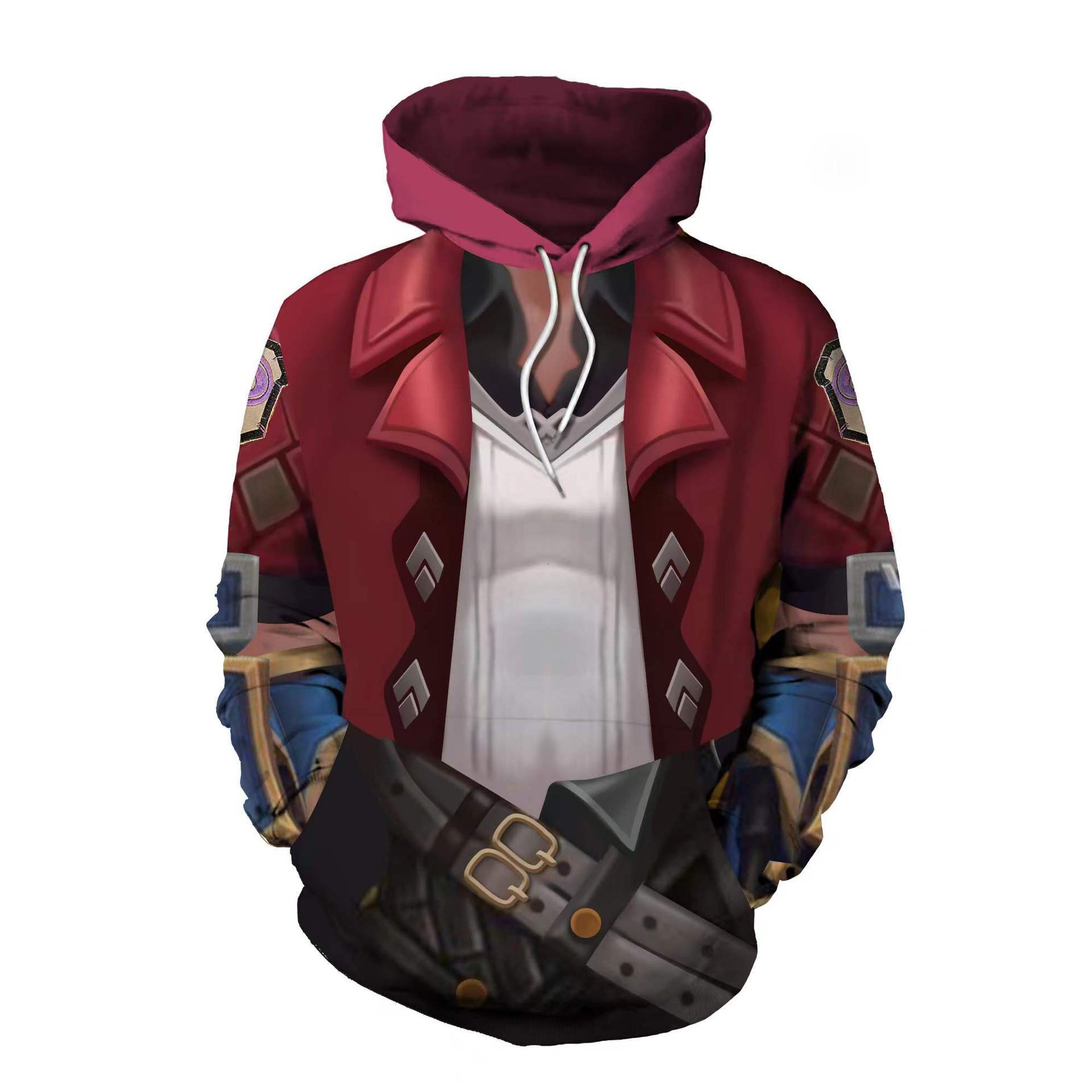 Men's And Women's Fashion Digital Print Hooded Sweatshirt