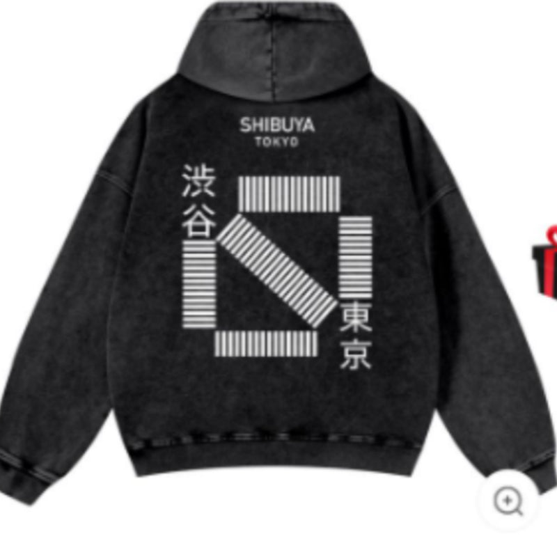 Pure Cotton Washed Vintage Hooded Sweatshirt With Double-layer Hood
