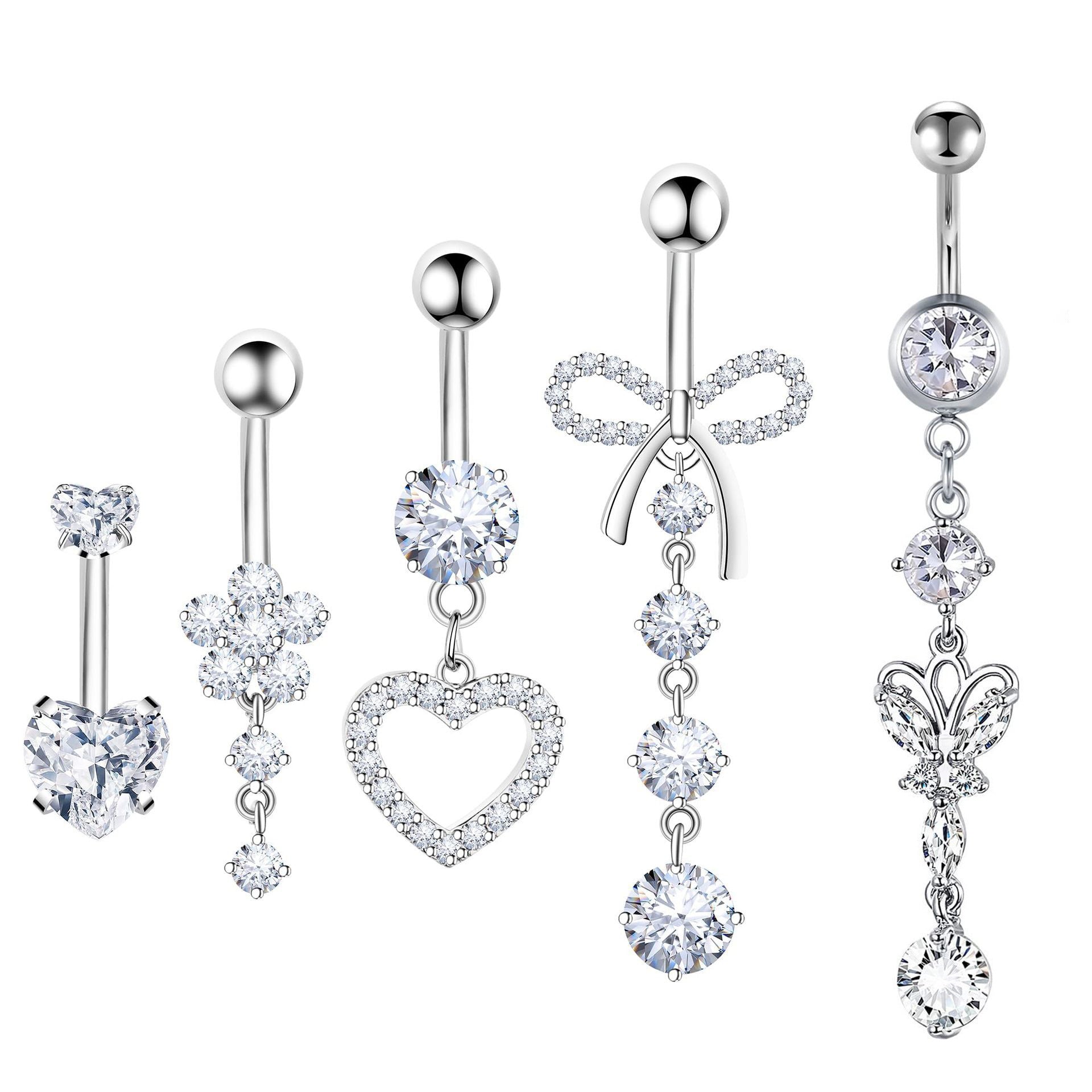 Butterfly Stainless Steel Plus Copper Parts Piercing Jewelry
