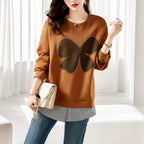 Fake Two Chinese Cotton Sweater Girls