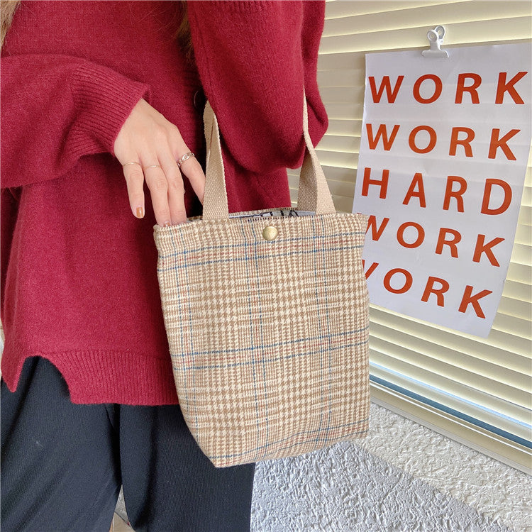 Corduroy Handbag Mini Bag Retro