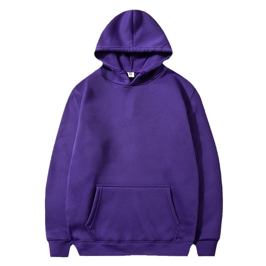 Short-sleeve Unisex Hoodie Pullover Jacket Solid Color