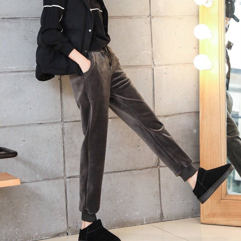 Slim Women Pant Winter Lambskin Cashmere Pants