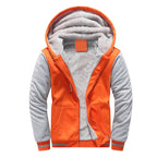 European Size European And American Men's And Women's Couple Hooded Cardigan Warm Fashion Simple Fleece Padded Coat