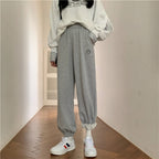 High waist slimming embroidered feet all-match pant sports
