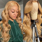 Golden Lace Wig With Big Waves