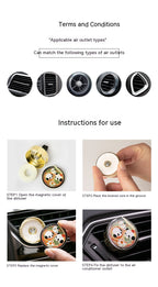 Panda Hot Pot Car Fragrance Outlet Perfume Decoration