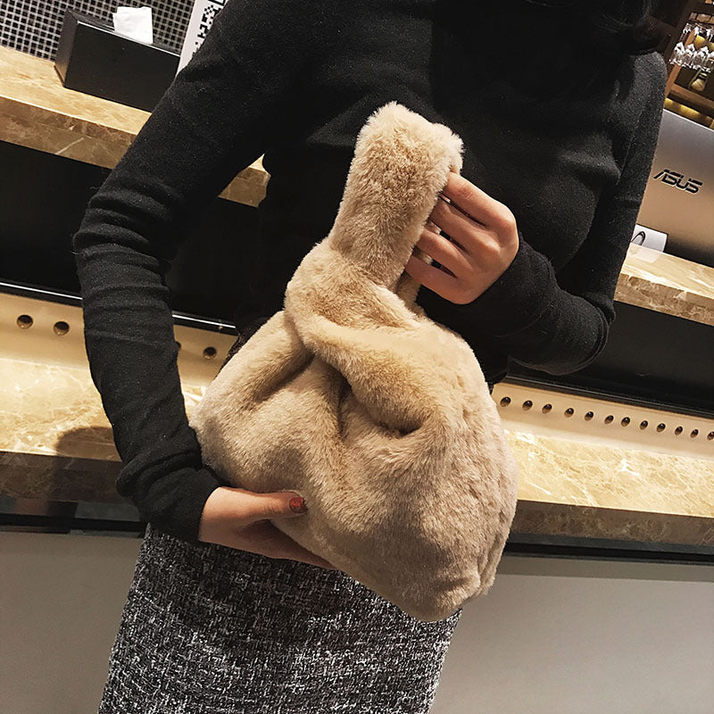 Vest plush bag plush handbag