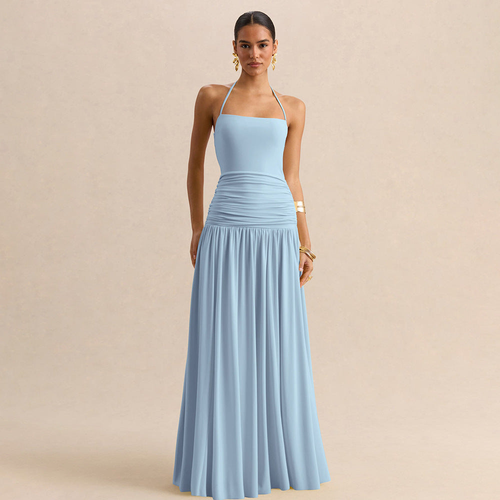 Strap Waist-Cinching Slimming Ruched Dress For Women