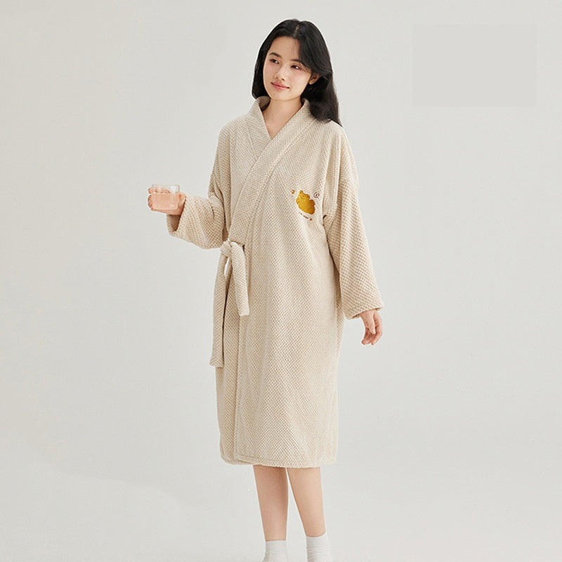 Long Bathrobe-style Pajamas For Women