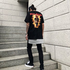 Slim drawstring zipper casual pants men