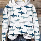 Womens 3D Digital-Print Hoodie With A Hood