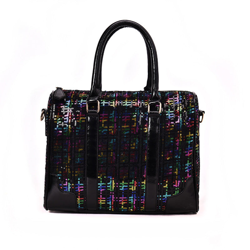 Vintage crossbody bag check handbag