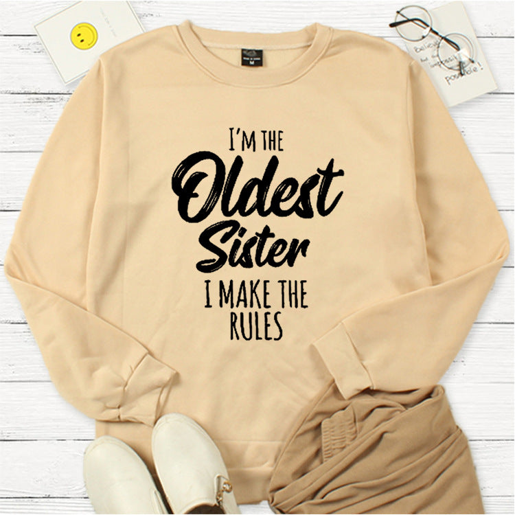 Letter Pattern Men's Women's Pullover