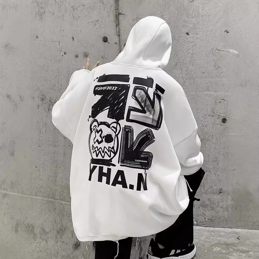 Oversized Fleece-Lined Heavyweight Hoodie From A Trendy American Brand Versatile And Stylish