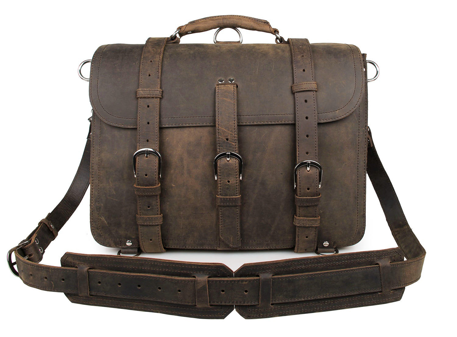 Leather bag leather bag wholesale cool crazy horse men Shoulder Messenger Bag 7072