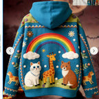 Fashion Casual Printed Polyester Sweater