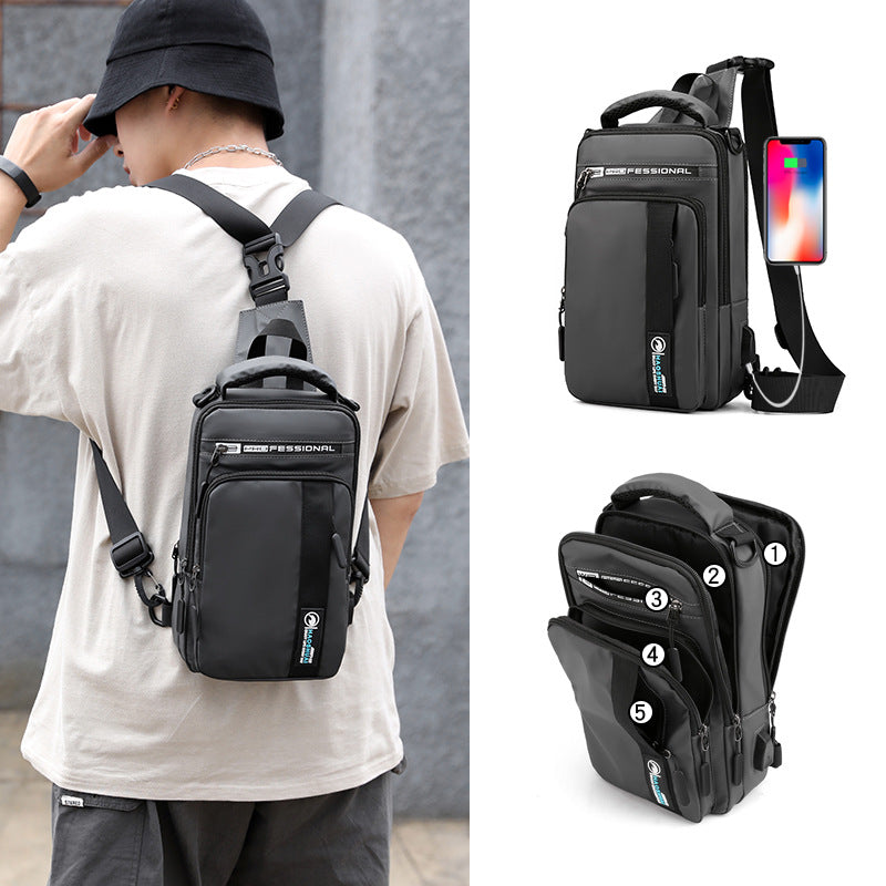Outdoor Multifunctional Men Chest Bag Trendy One Shoulder