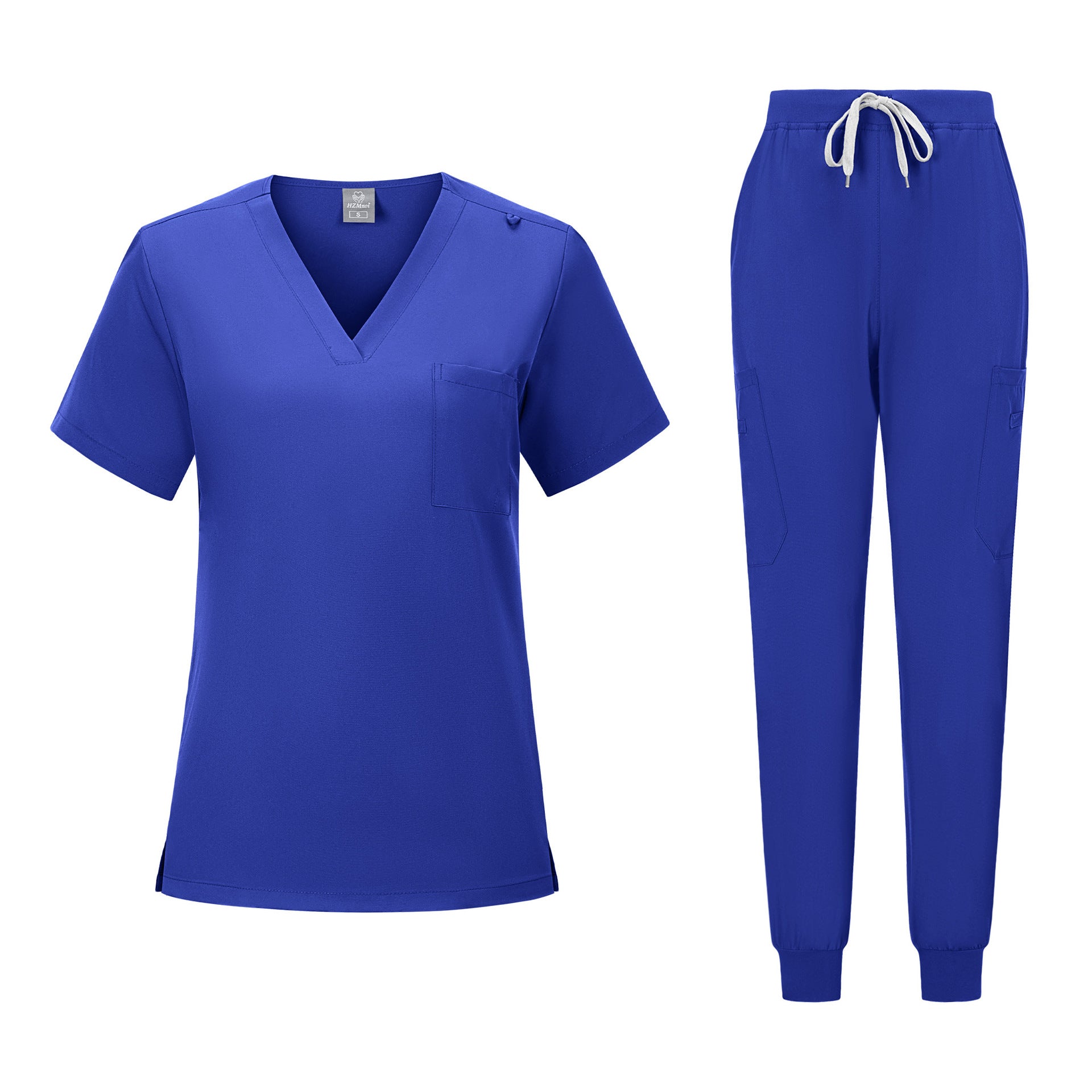 V-neck Medical Scrub Top And Pant Set