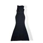 Round-neck Figure-hugging Slimming Backless Bandage Fishtail Dress