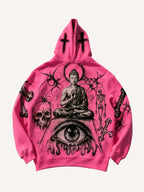 Fashion Casual Printed Polyester Sweater