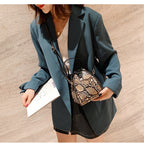 Leopard print triangle bag handbag