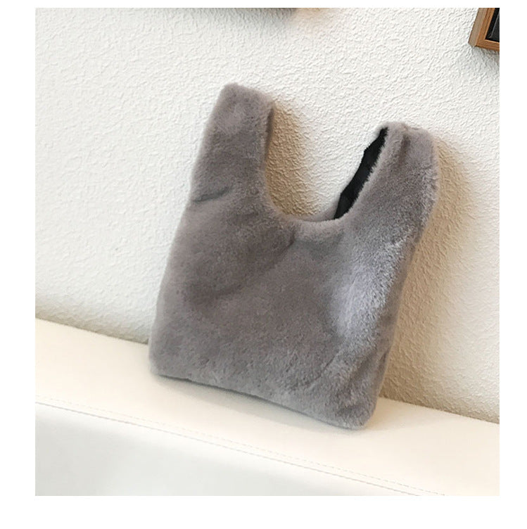 Vest plush bag plush handbag