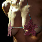 European And American Jewelry Fashion Flower Chest Chain