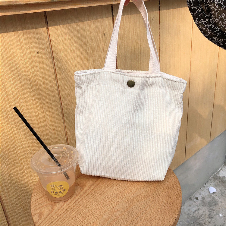 Corduroy Handbag Mini Bag Retro
