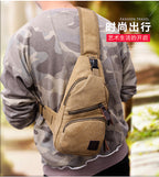 Wholesale new Leisure Canvas chest bag men skew bag Korean tide fashion bag backpack student sports bag