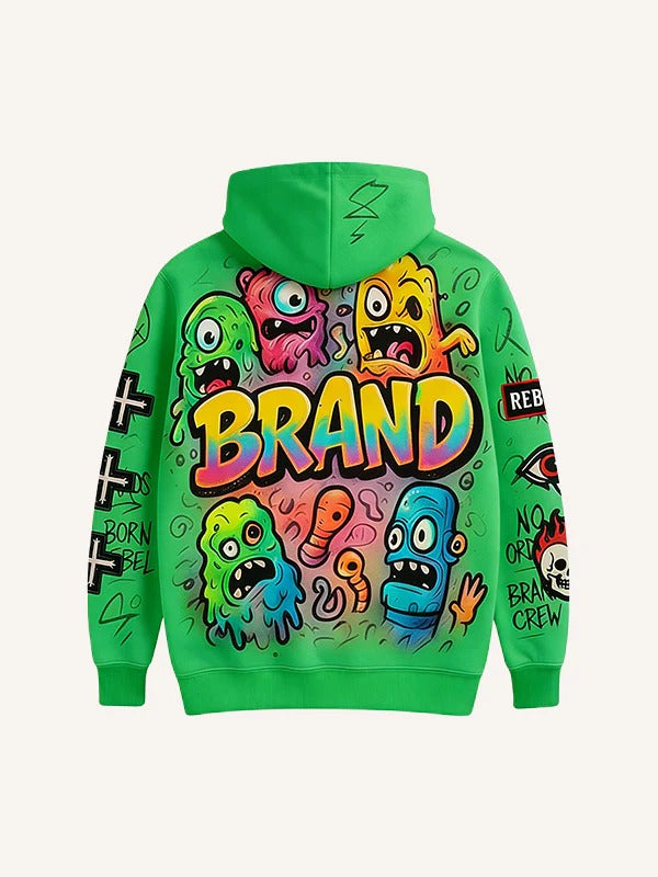 Fashion Casual Printed Polyester Sweater