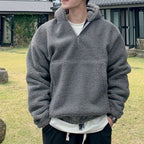 Lamb Wool Trend Plus Fleece Thickened Loose Hooded Cotton Suit