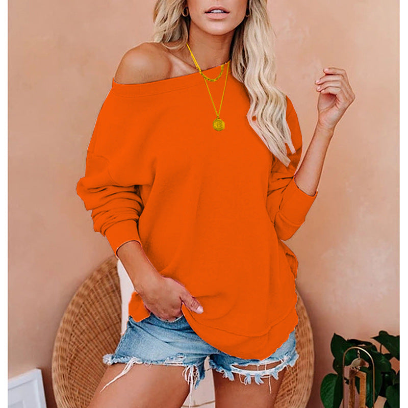 New Style Sportswear Casual Long-sleeve Pullover Solid-color Hoodie