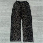 Autumn Fashion Harajuku Instagram High Street Trend Retro Leopard Print Zip-up Hoodie Casual Pants