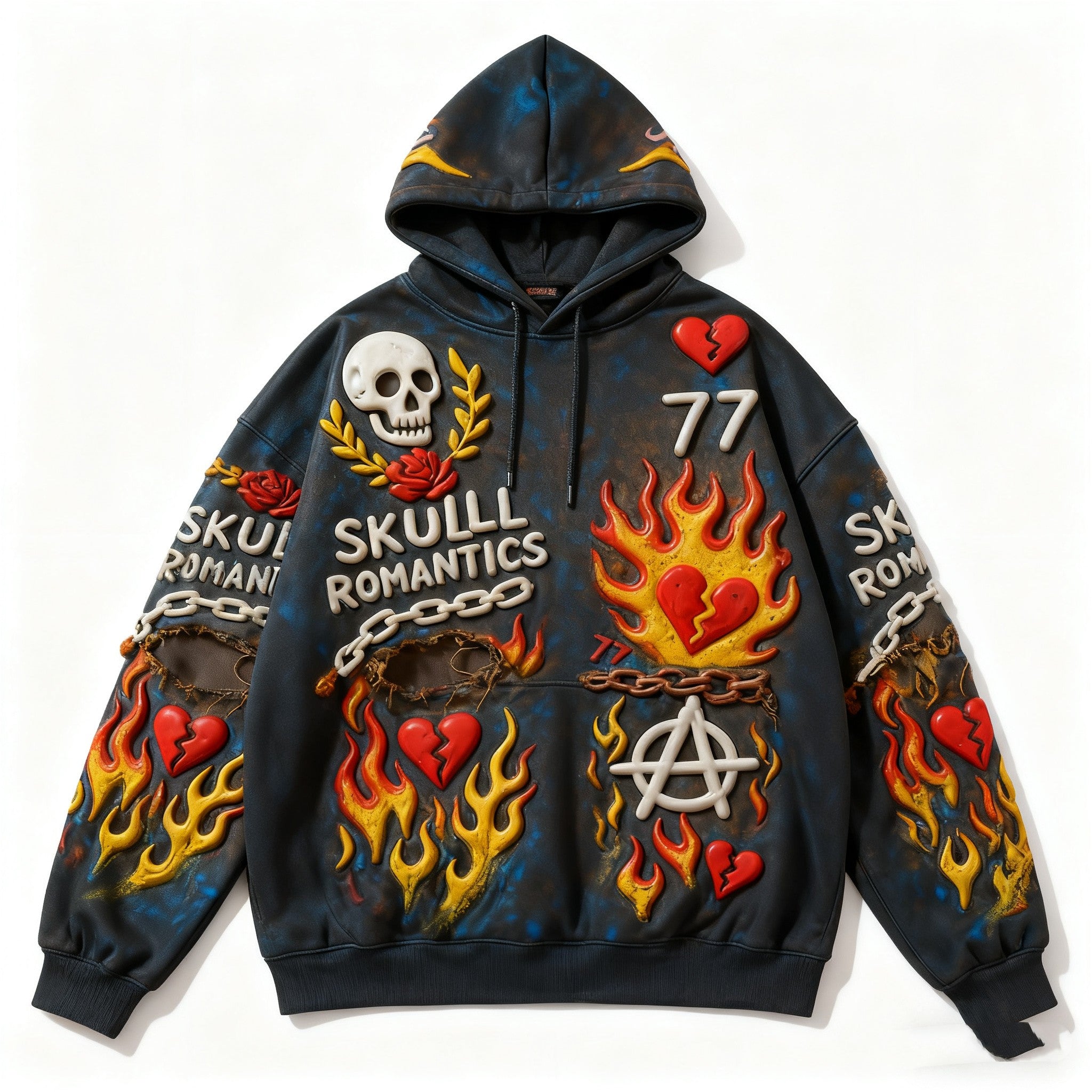 Fashion Casual Printed Polyester Sweater