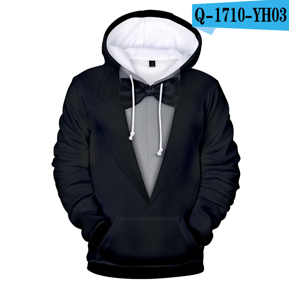 Digital Printed Cashmere Hooded Sweater For Suit