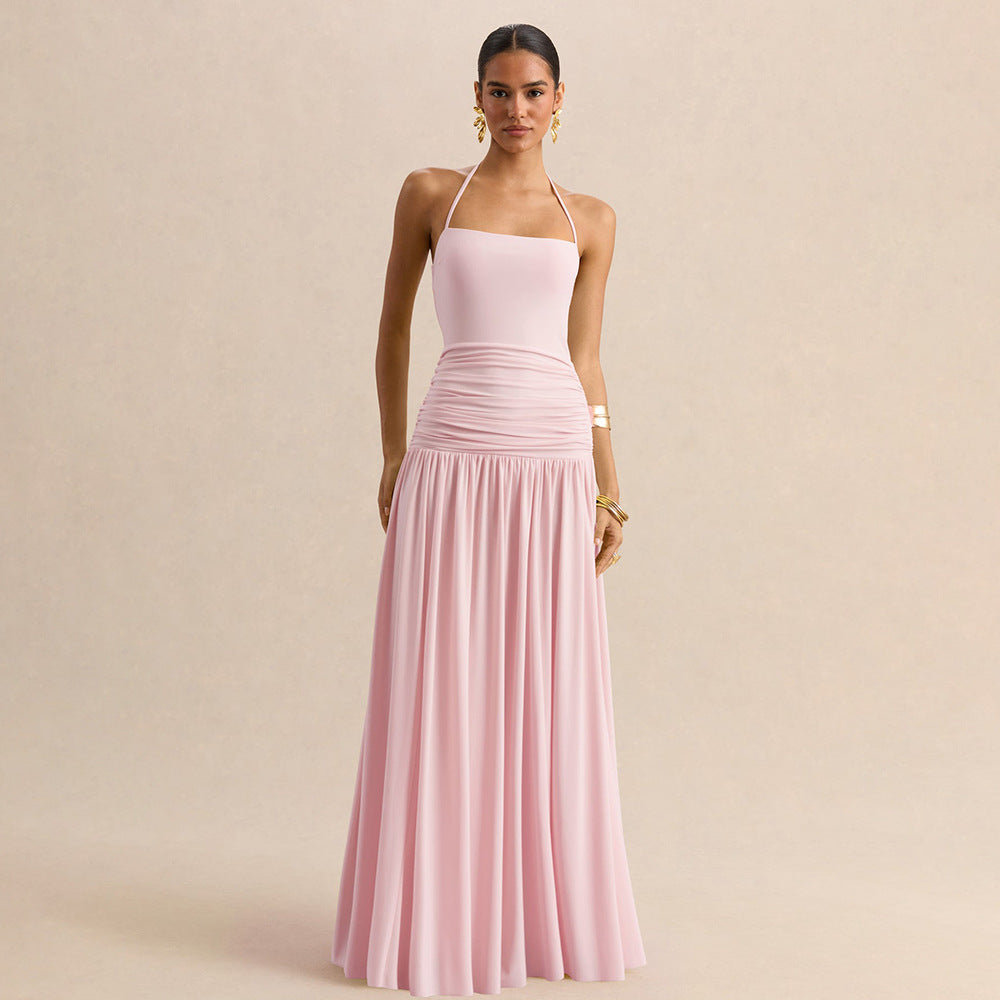 Strap Waist-Cinching Slimming Ruched Dress For Women