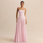 Strap Waist-Cinching Slimming Ruched Dress For Women