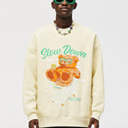 Polar Fleece Suede Foam Bear Round Neck Sweater