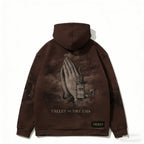 Printed Long-Sleeve Hoodie Casual Mens Sweatshirt