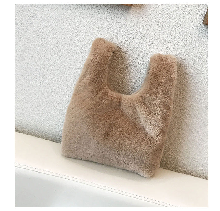 Vest plush bag plush handbag