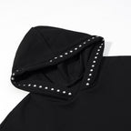 Casual Rivet Design Hooded Sweatshirt For Women