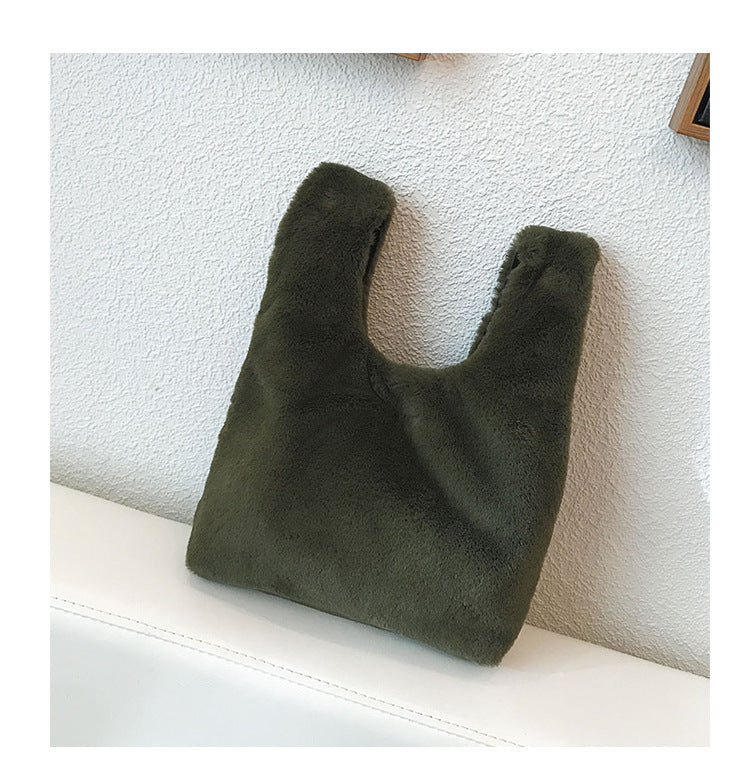 Vest plush bag plush handbag