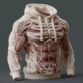 Simple Digital Print Long Sleeve Men's Hooded Sweatshirt