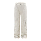 Fashion Pleated Workwear Paratrooper Pants Men
