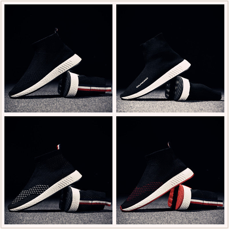 The autumn new lightweight fabric shoes men socks shoes flying shoes running shoes sports shoes net